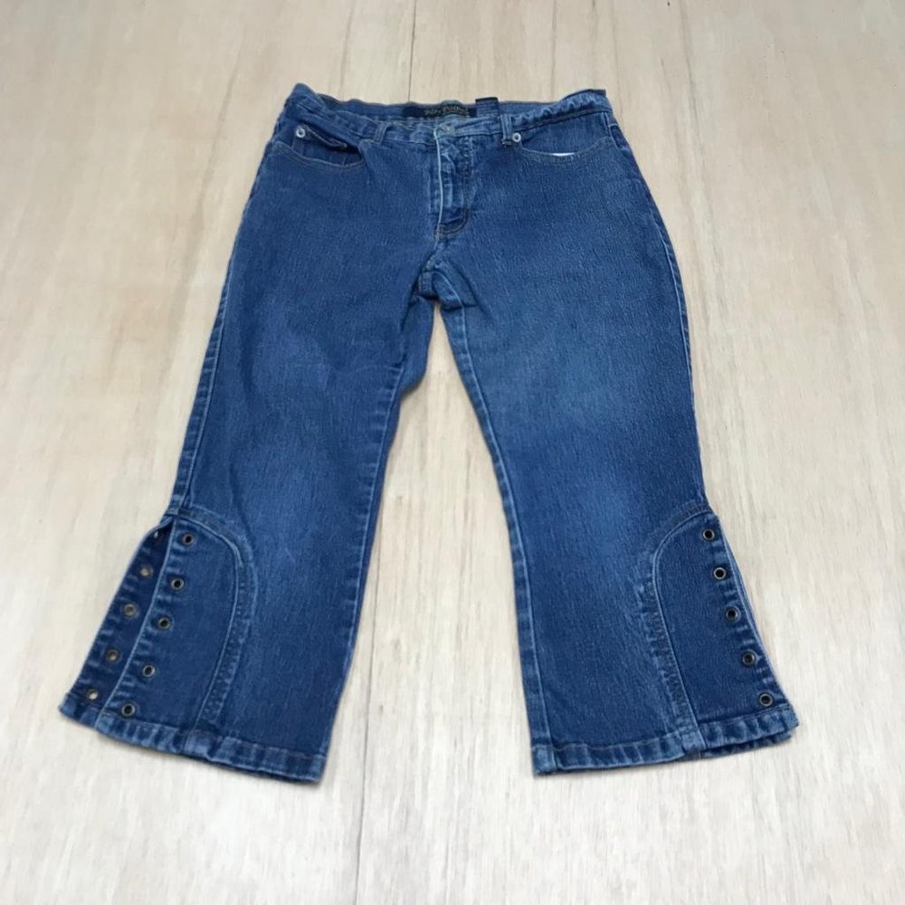 blue pointe women capri crop jeans size 9 junior blue